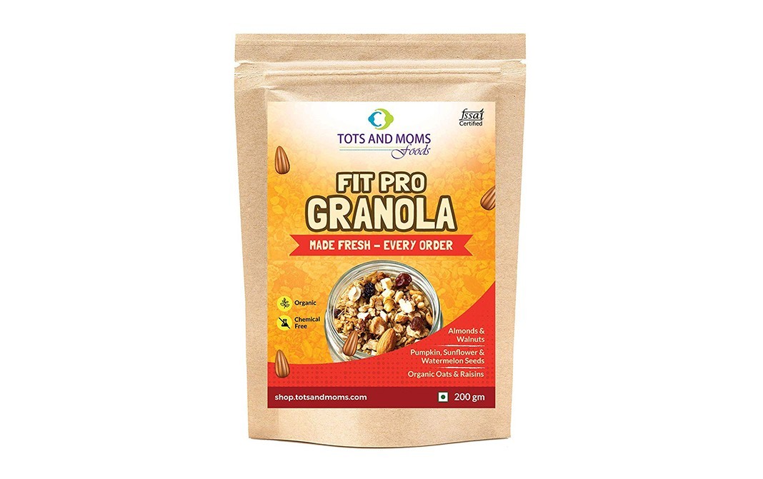 Tots And Moms Foods Fit Pro Granola    Pack  200 grams